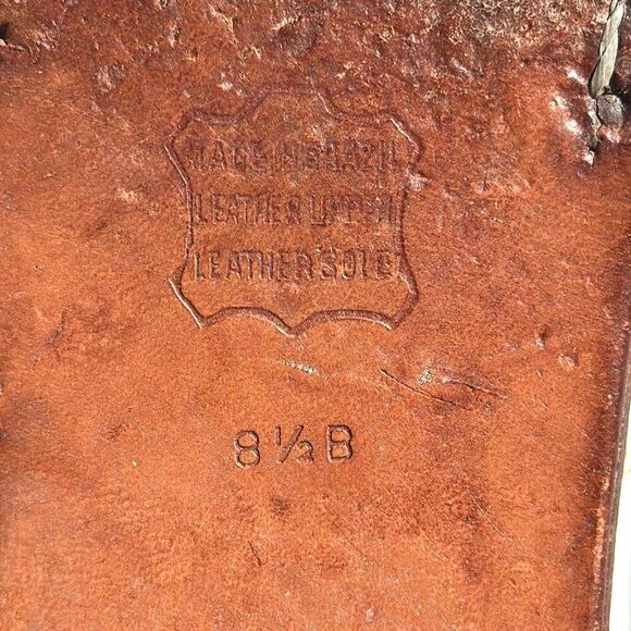 Connie Collection Merge Vintage Wingtip White Brown Leather Size 8 1/2B - Picture 8 of 10